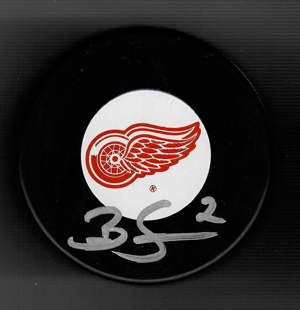Bendan Smith Signed Detroit Red Wings Puck Signed On Bottom