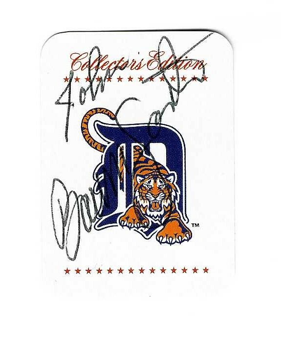 John Baumgartner Signed Detroit Tigers Mini 4 Of Spades Mini Playing Card