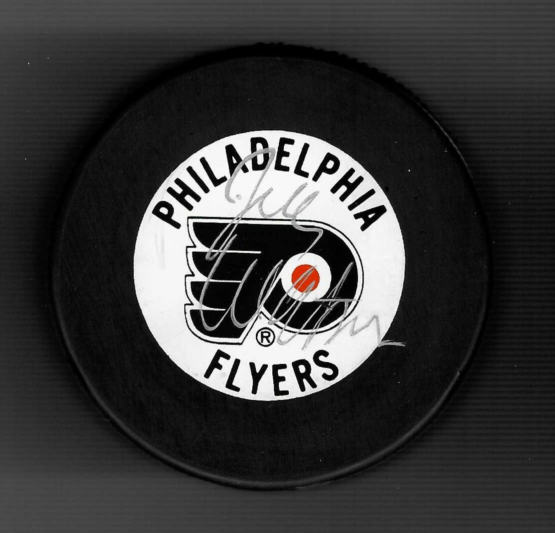 Joe Watson Signed Philadelphia Flyers Trench Puck