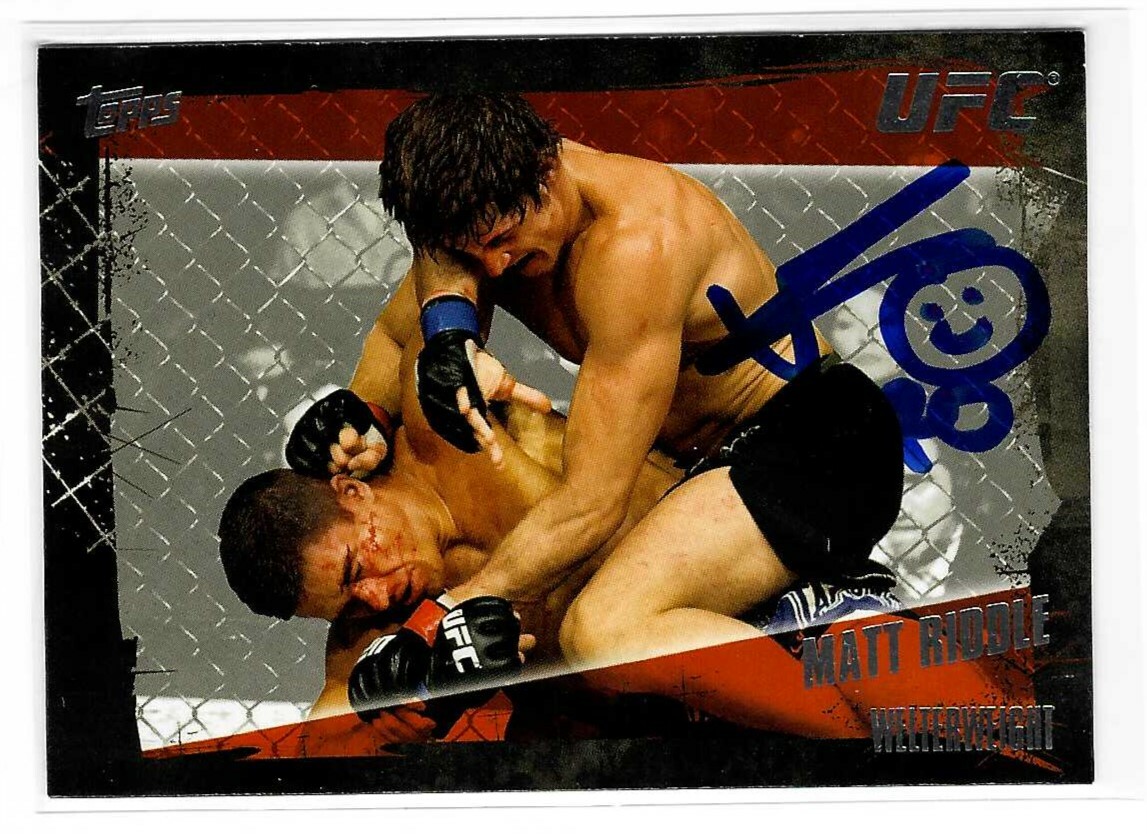 Matt Riddle Signed 2010 Topps UFC Rookie Card #73 WWE NXT Original Bro Smackdown