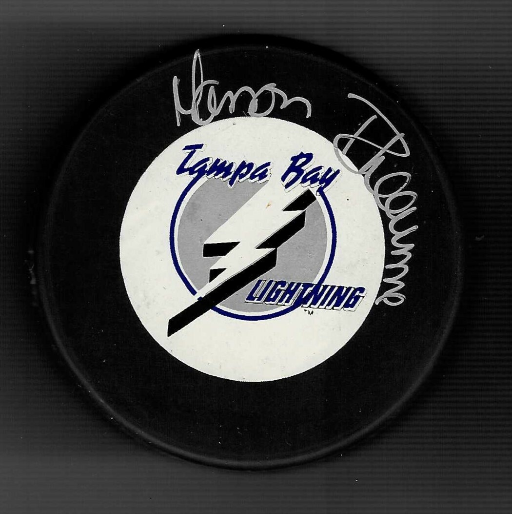 Manon Rheaume Signed Tampa Bay Lightning Trench Puck