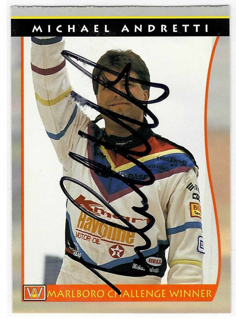Michael Andretti Signed 1992 Indy Car World Series Card #46