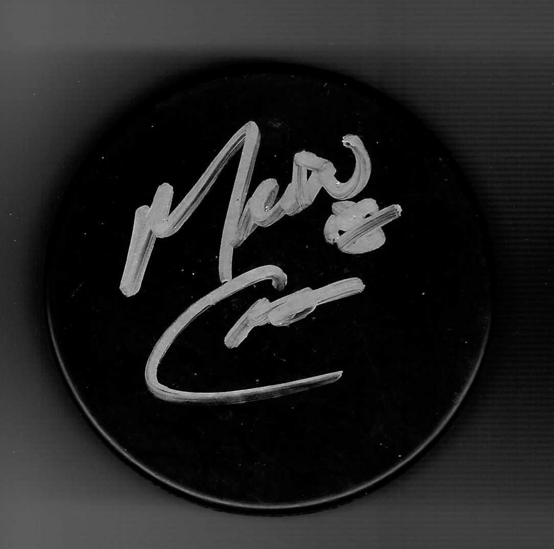 Matt Carle Signed Blank Puck Denver Pioneers Hobey Baker Winner