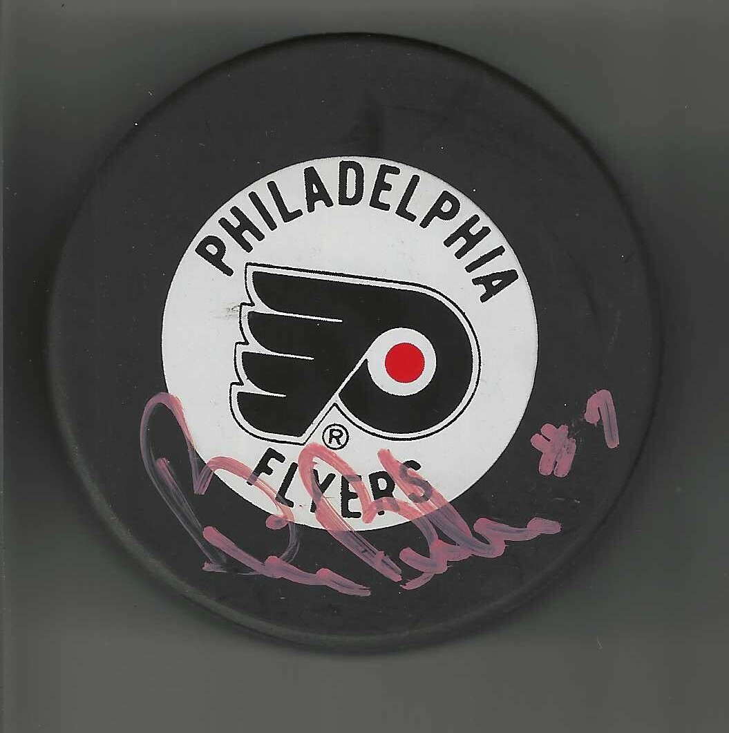 Bill Barber Signed Philadelphia Flyers Official Game Trench Ziegler Puck