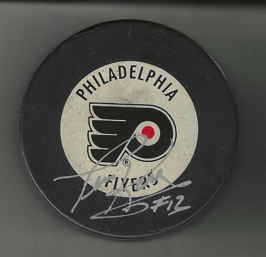 Tim Kerr Signed Philadelphia Flyers 25th Anniversary Puck
