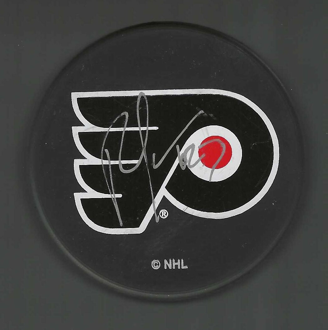 Petr Svoboda Signed Philadelphia Flyers Ravens Athletic Puck