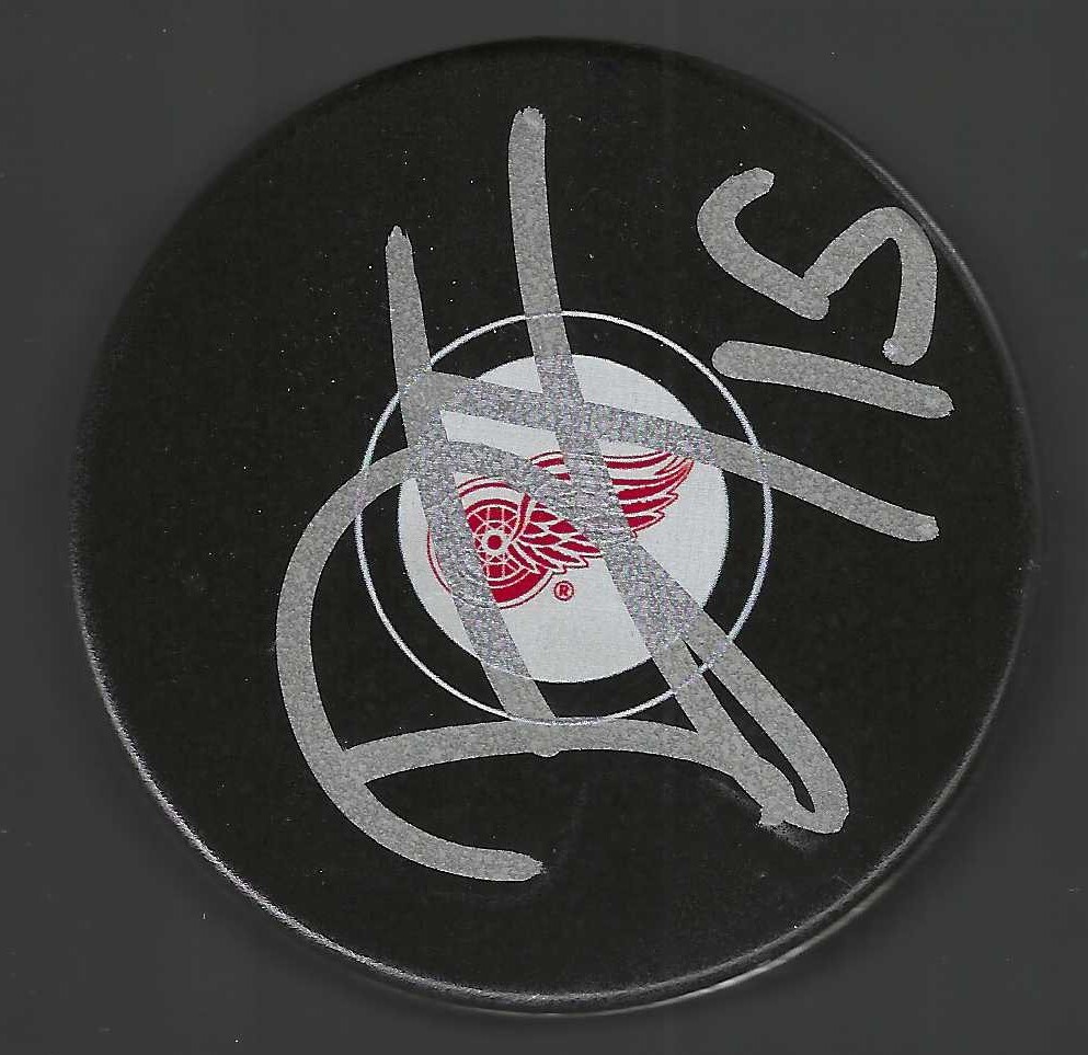 Dmytro Timashov Signed Detroit Red Wings Puck