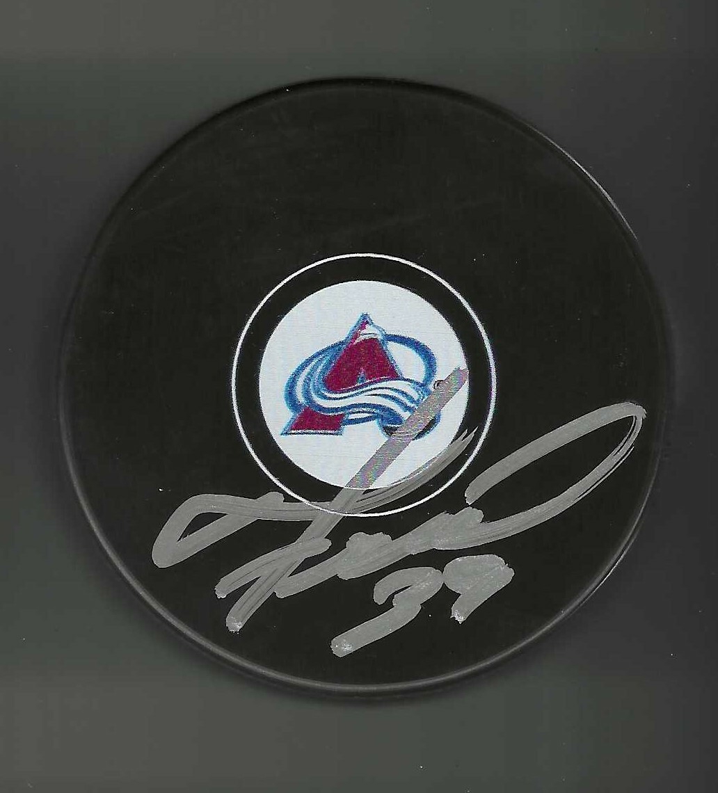 Pavel Francouz Signed Colorado Avalanche Puck