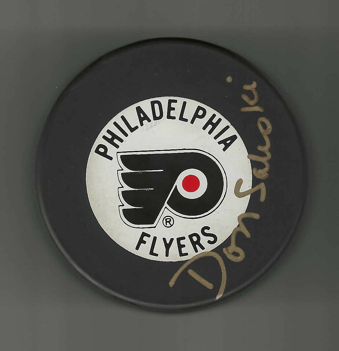 Don Saleski Signed Philadelphia Flyers Trench Puck