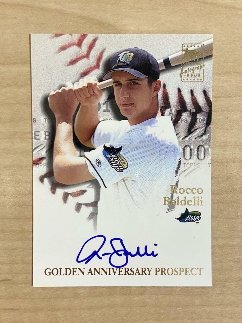 ROCCO BALDELLI  TAMPA BAY RAYS SIGNED AUTOGRAPHED 2000 TOPPS CARD #GAA-RB