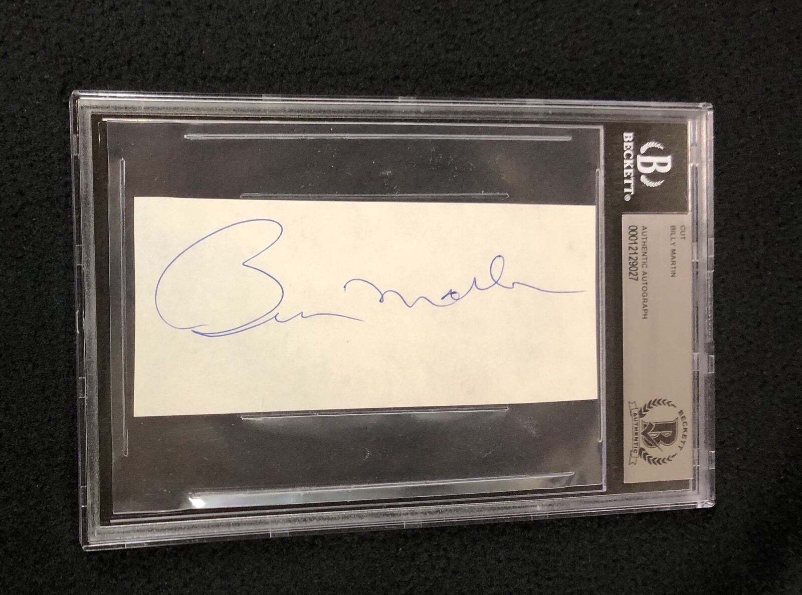 Billy Martin Signed New York Yankees Cut Autograph Beckett Certified