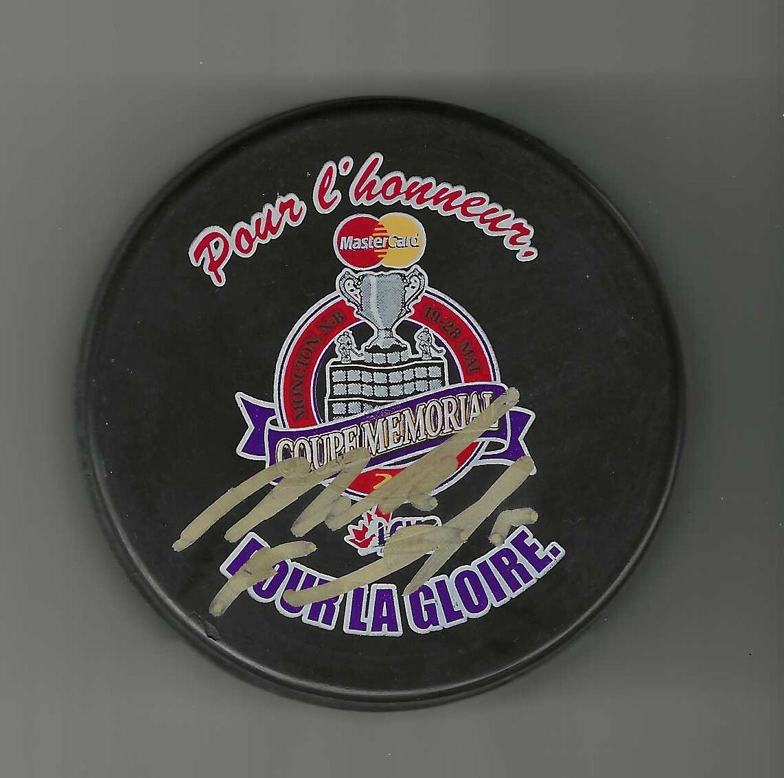 Mark Fistric Signed 2006 CHL Memorial Cup Official Game Puck Vancouver Giants