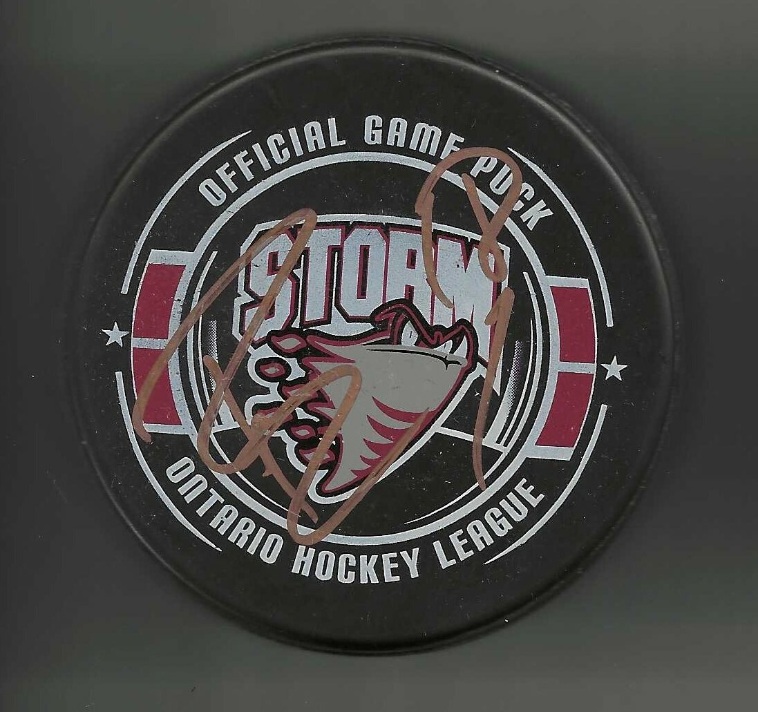 Richard Panik Signed Guelph Storm Official Game Puck Washington Capitals