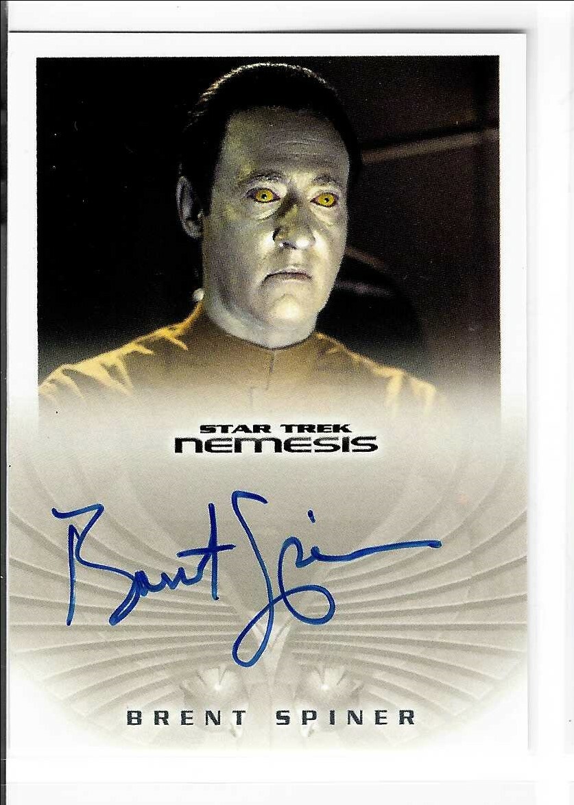 Brent Spiner As B-4 Star Trek Nemesis Authentic Autograph Card NA6