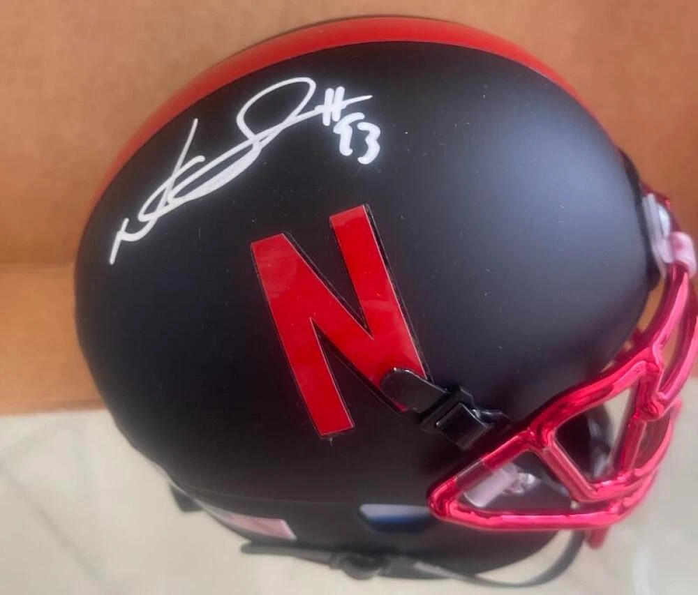 NDAMUKONG SUH SIGNED NEB RASKA  BLACK SPEED MINI HELMET BECKETT AUTHENTIC