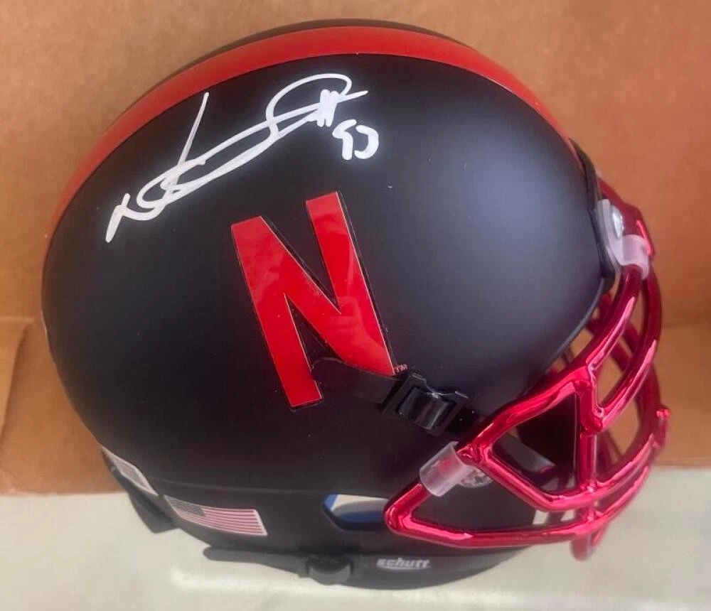 NDAMUKONG SUH SIGNED NEBRASKA  BLACK SPEED MINI HELMET BECKETT AUTHENTIC