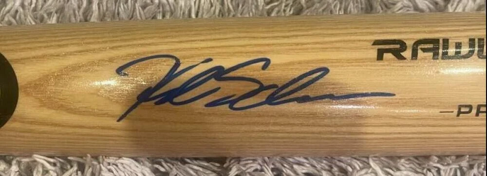 KYLE SCHWARBER PHILLIES SIGNED AUTOGRAPHED RAWLINGS BAT PSA