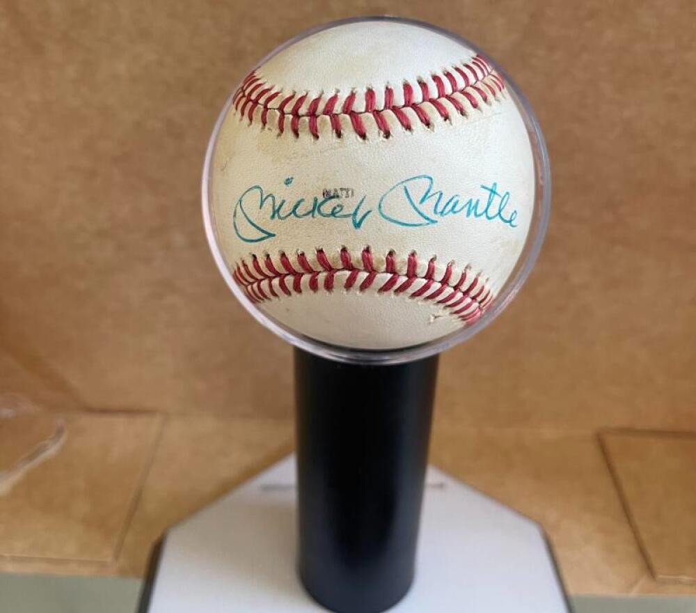 MICKEY MANTLE  NY YANKEES SIGNED 1983 ALL STAR BASEBALL JSA