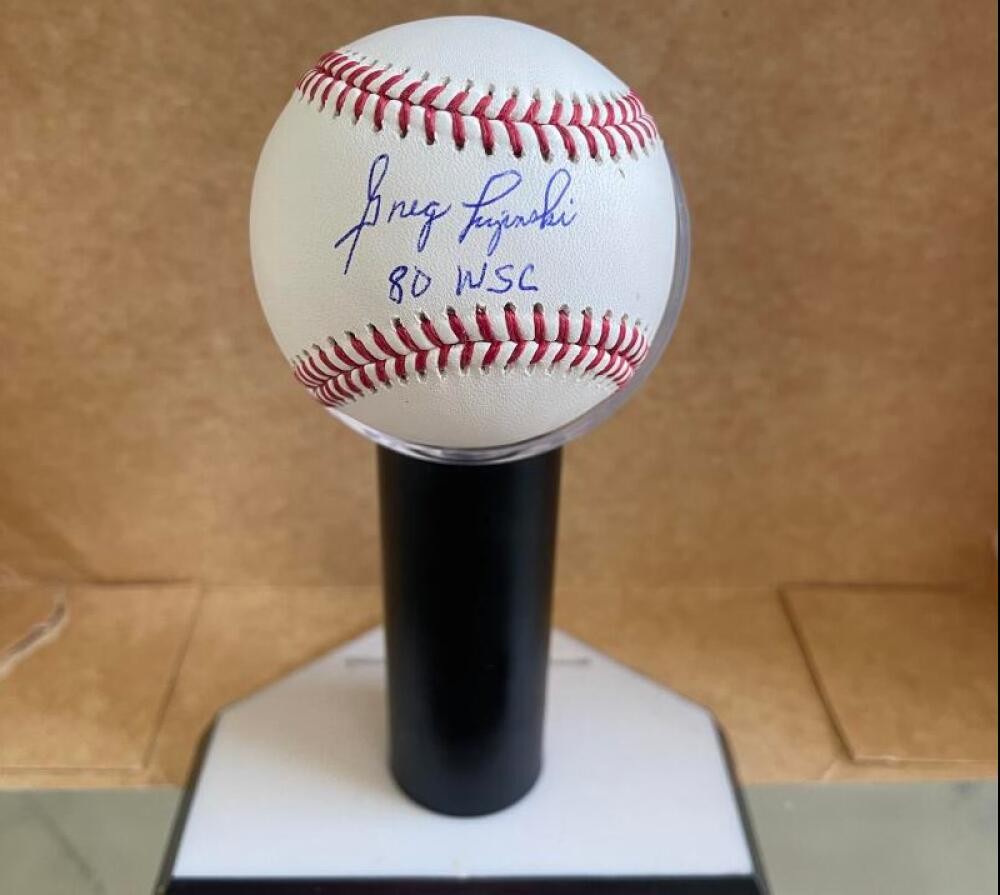 GREG LUZINSKI 80 WSC PHILLIES  SIGNED AUTOGRAPHED M.L. BASEBALL JSA AUTH