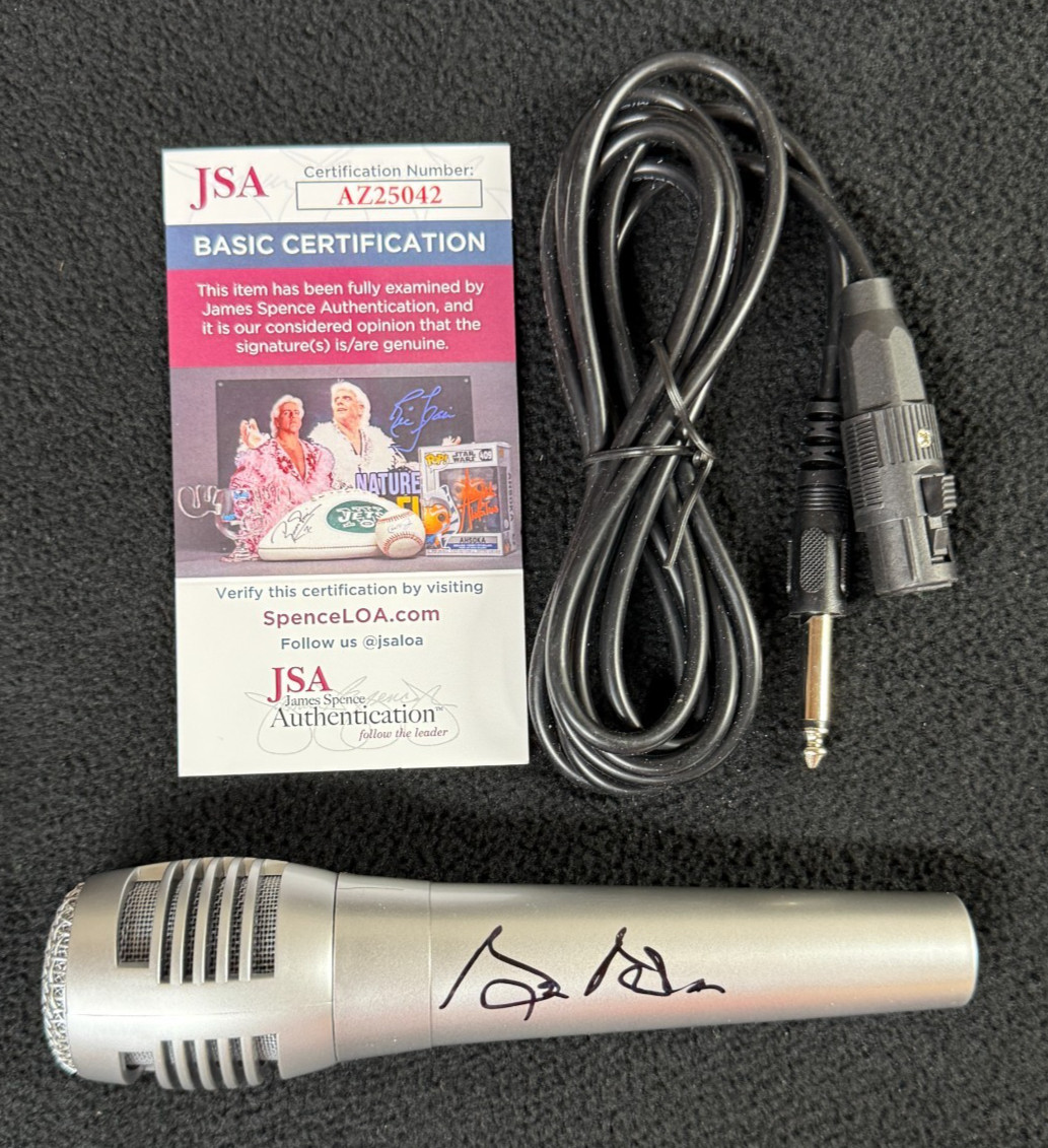 George Blaha Signed Pyle Microphone Detroit Pistons Michigan State JSA COA