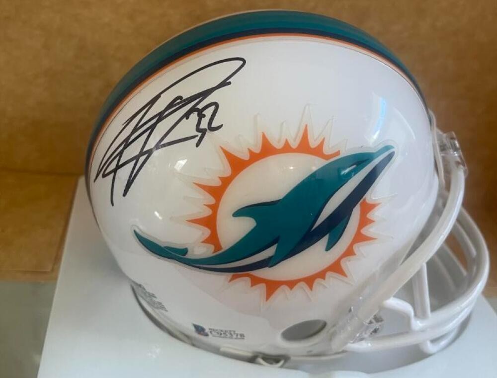 KENYAN DRAKE MIAMI DOLPHINS SIGNED AUTOGRAPHED MINI HELMET BECKETT AUTH