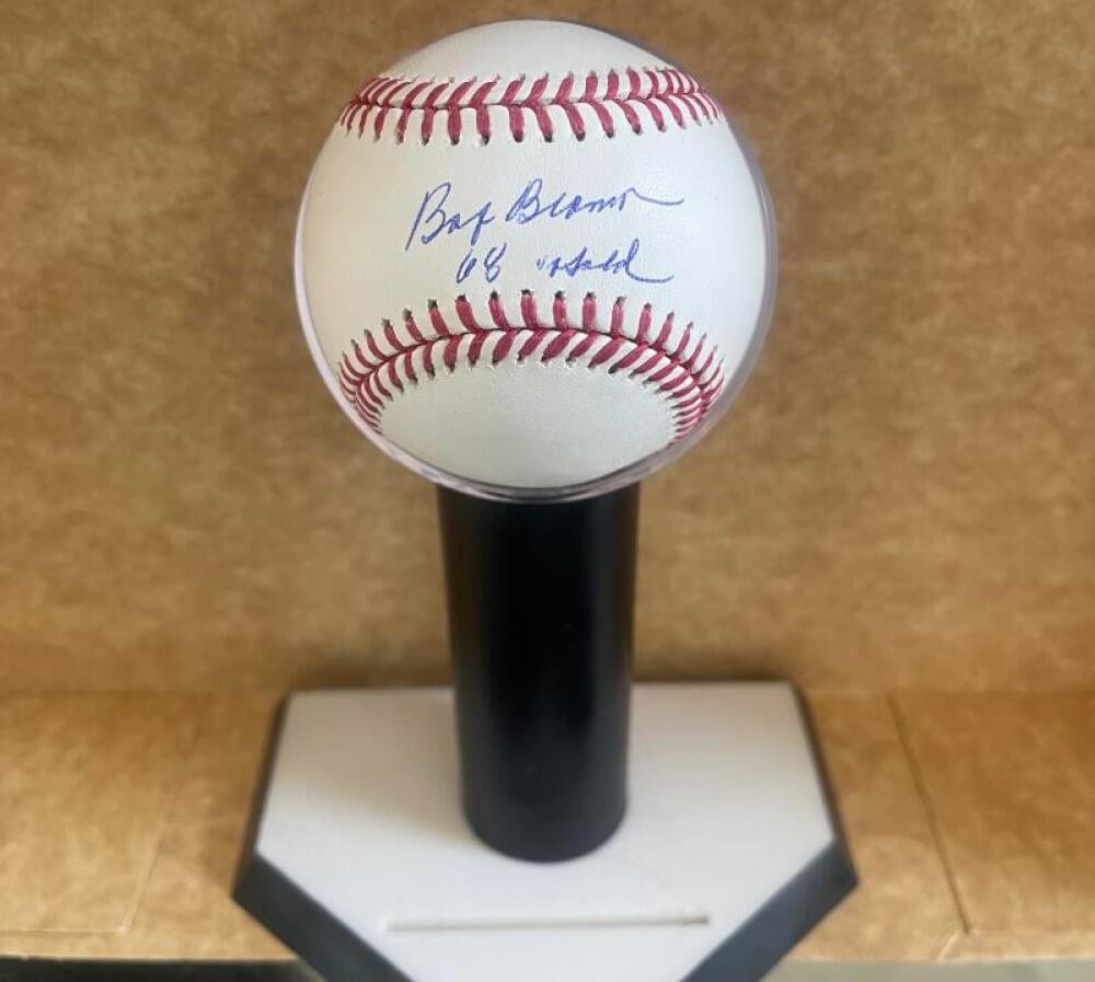 BOB BEAMON 68 GOLD OLYMPICS SIGNED AUTOGRAPHED M.L. BASEBALL BECKETT AUTH