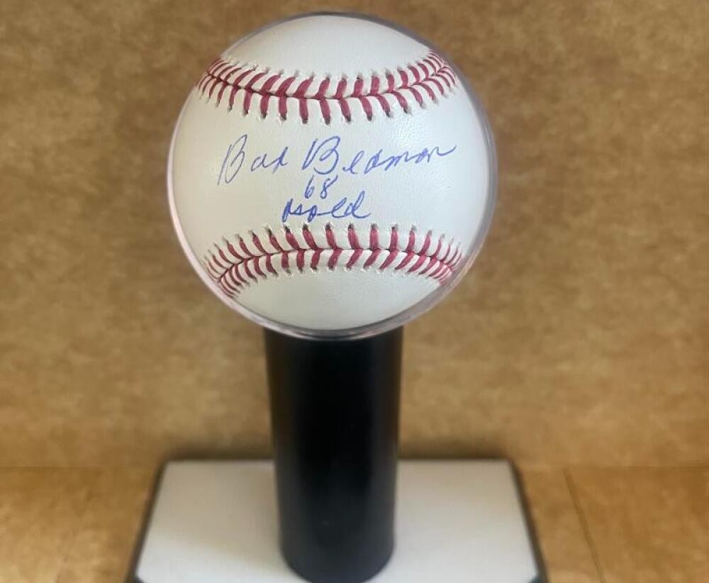 BOB BEAMON 68 GOLD OLYMPICS SIGNED AUTOGRAPHED M.L. BASEBALL BECKETT AUTH