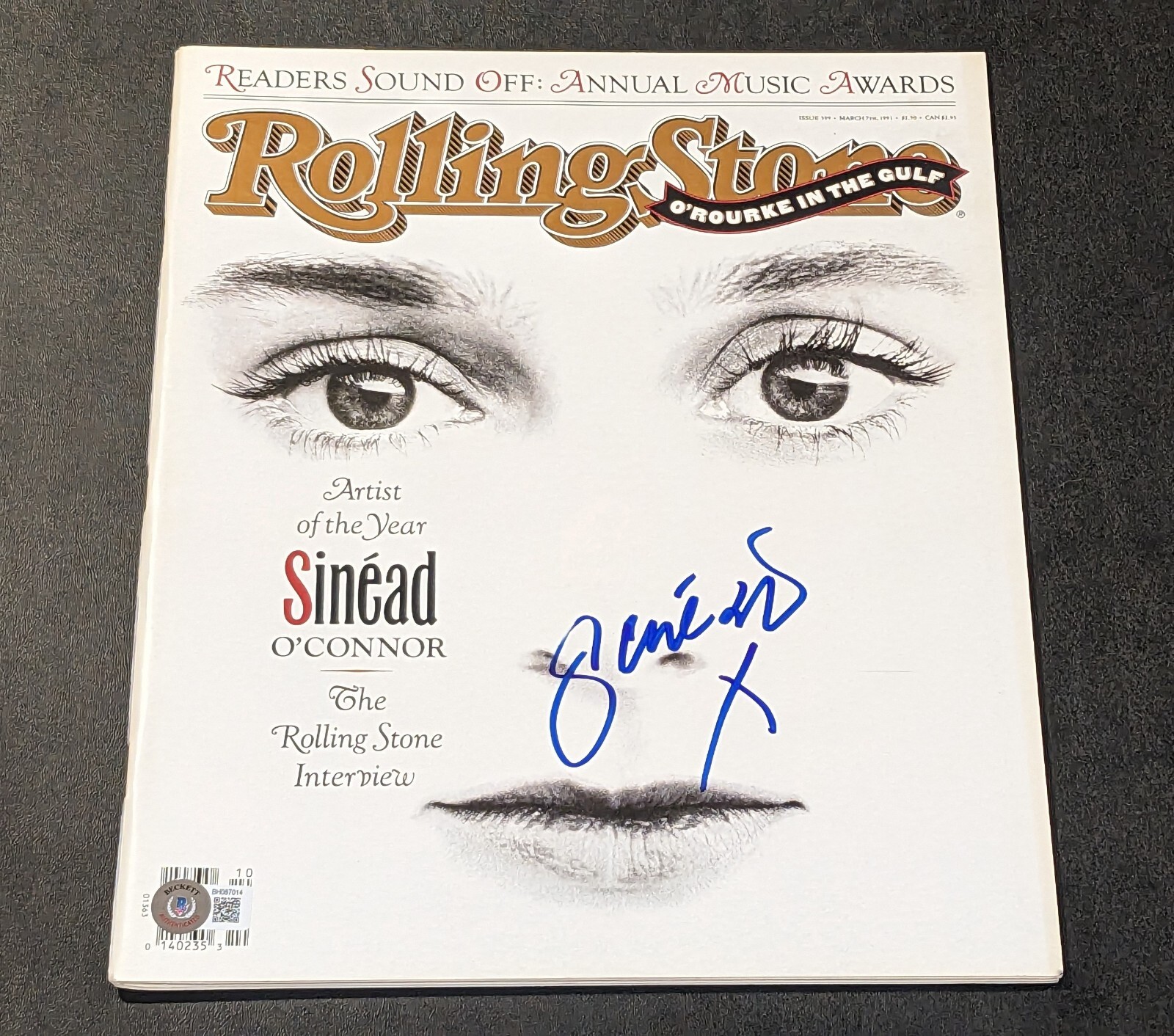 RARE SINEAD O'CONNOR signed autographed ROLLING STONE MAGAZINE #1 BECKETT (BAS)