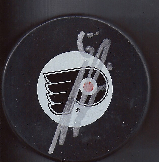 Andreas LILJA SIGNED Philadelphia Flyers Puck