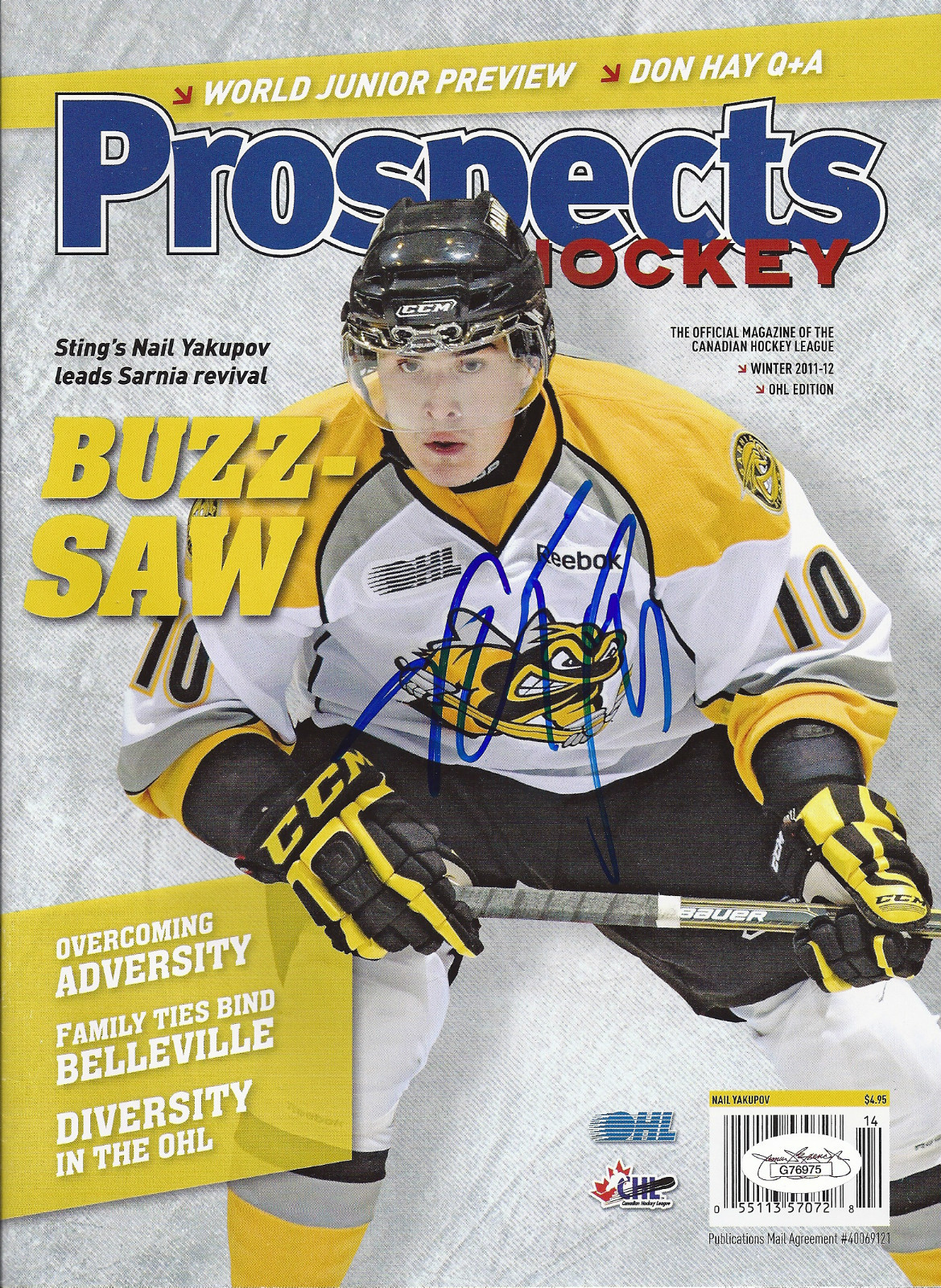 Nail Yakupov Signed Prospects MAGAZINE JSA Authenticated St Louis Blues