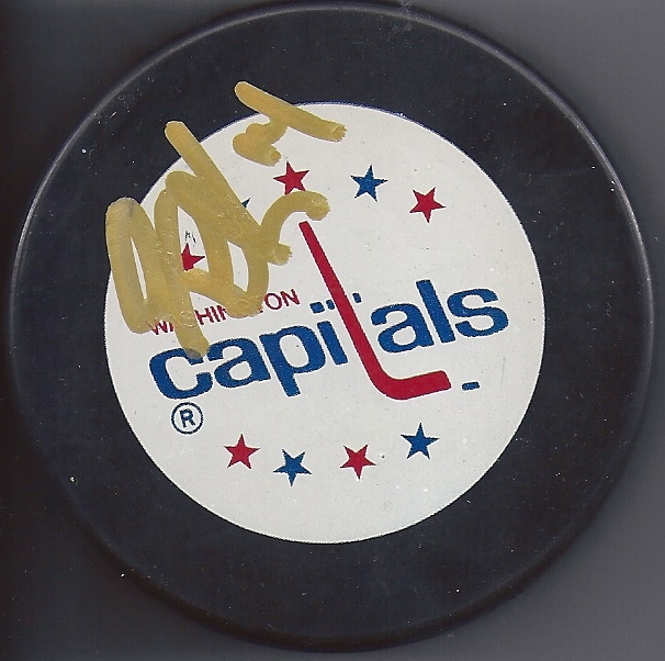 Pat PEAKE Signed WASHINGTON CAPITALS Puck