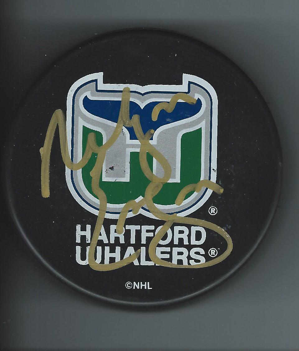 Nelson EMERSON Signed HARTFORD WHALERS Puck