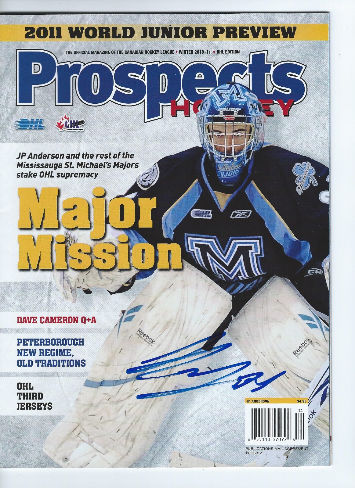 J.P. Anderson Signed PROSPECTS Magazine