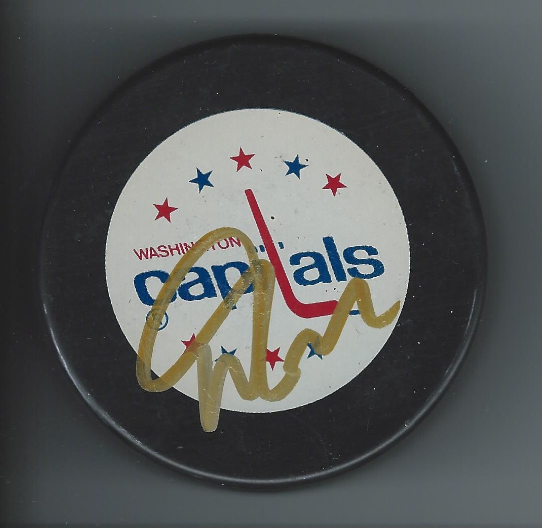 Dave TIPPETT Signed WASHINGTON CAPITALS Puck