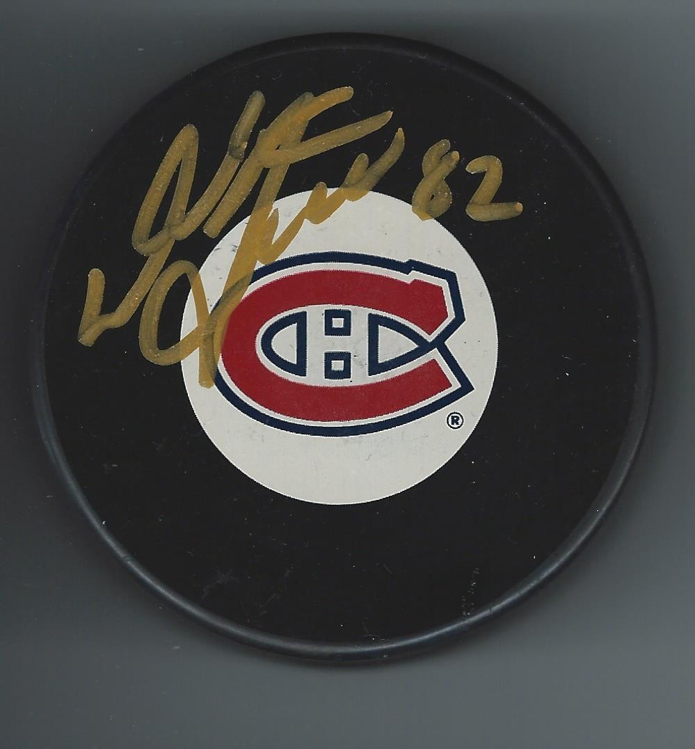 Donald AUDETTE Signed MONTREAL CANADIENS Puck