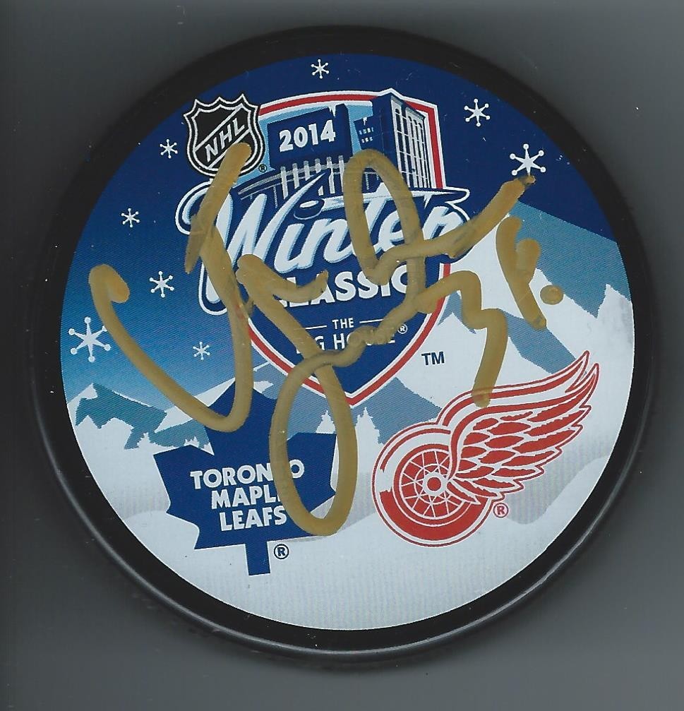 Mikael SAMUELSSON Signed Detroit Red Wings 2014 WINTER CLASSIC Puck