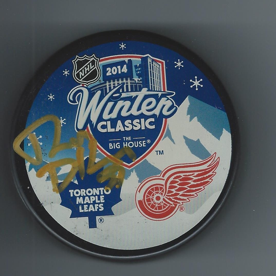 Danny DeKEYSER Signed Detroit Red Wings 2014 WINTER CLASSIC Puck