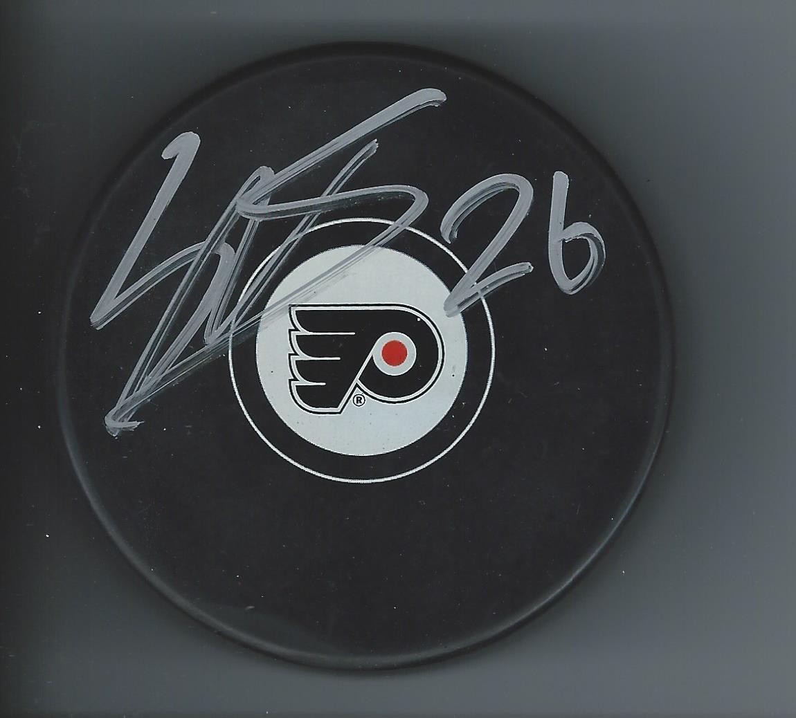 Erik GUSTAFSSON Signed Philadelphia FLYERS Puck Sweden 2018 Olympics