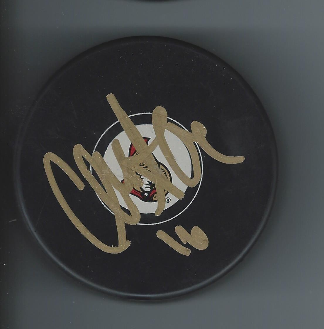 Clarke MacARTHUR Signed OTTAWA SENATORS Puck