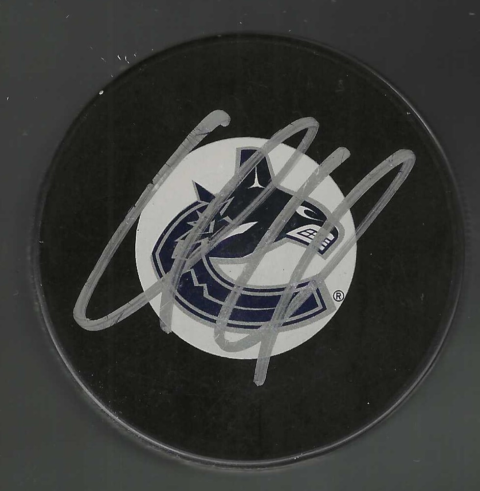 Cole Cassels Signed Vancouver Canucks Puck