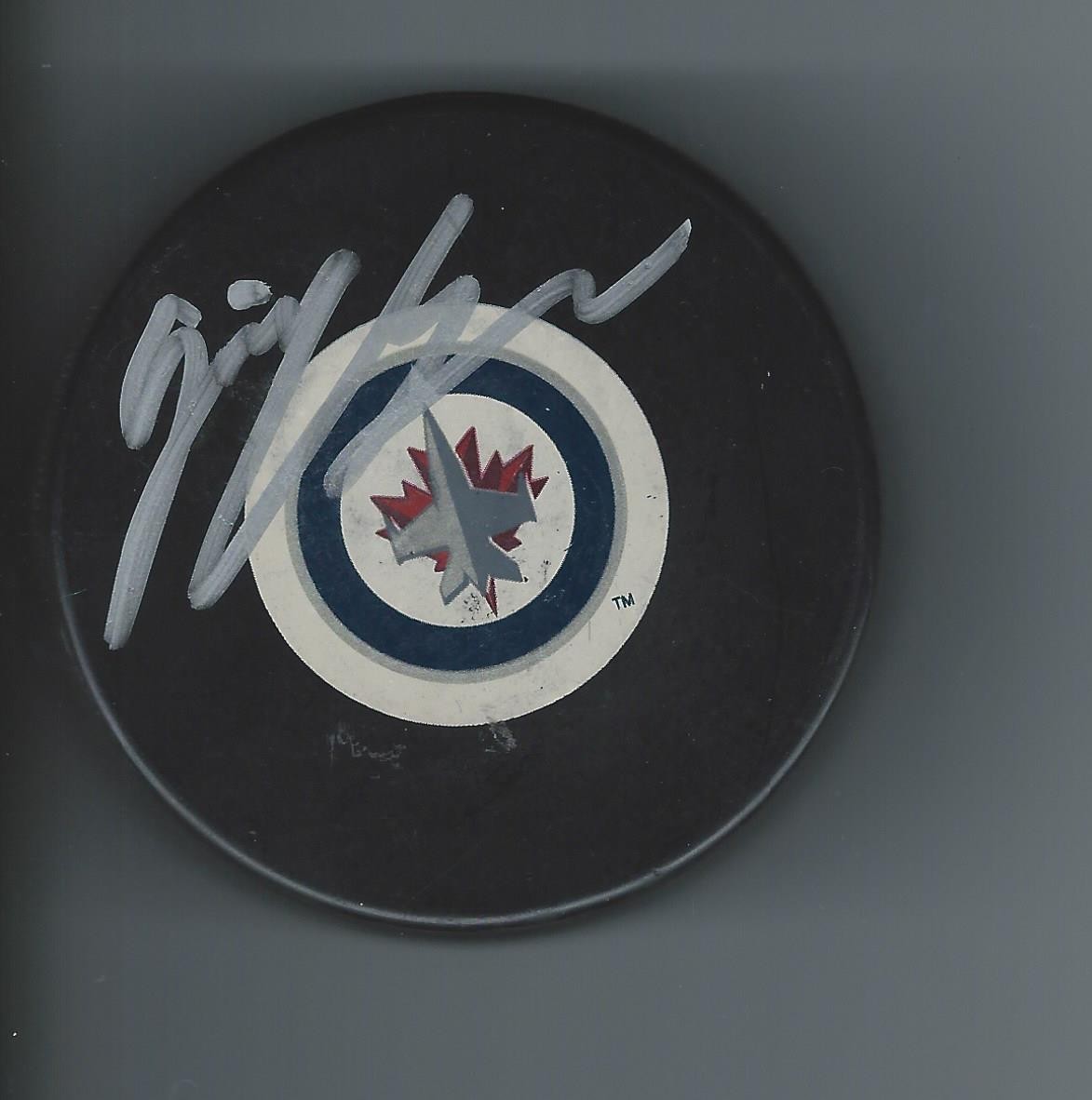 Jimmy LODGE Signed WINNIPEG JETS Puck