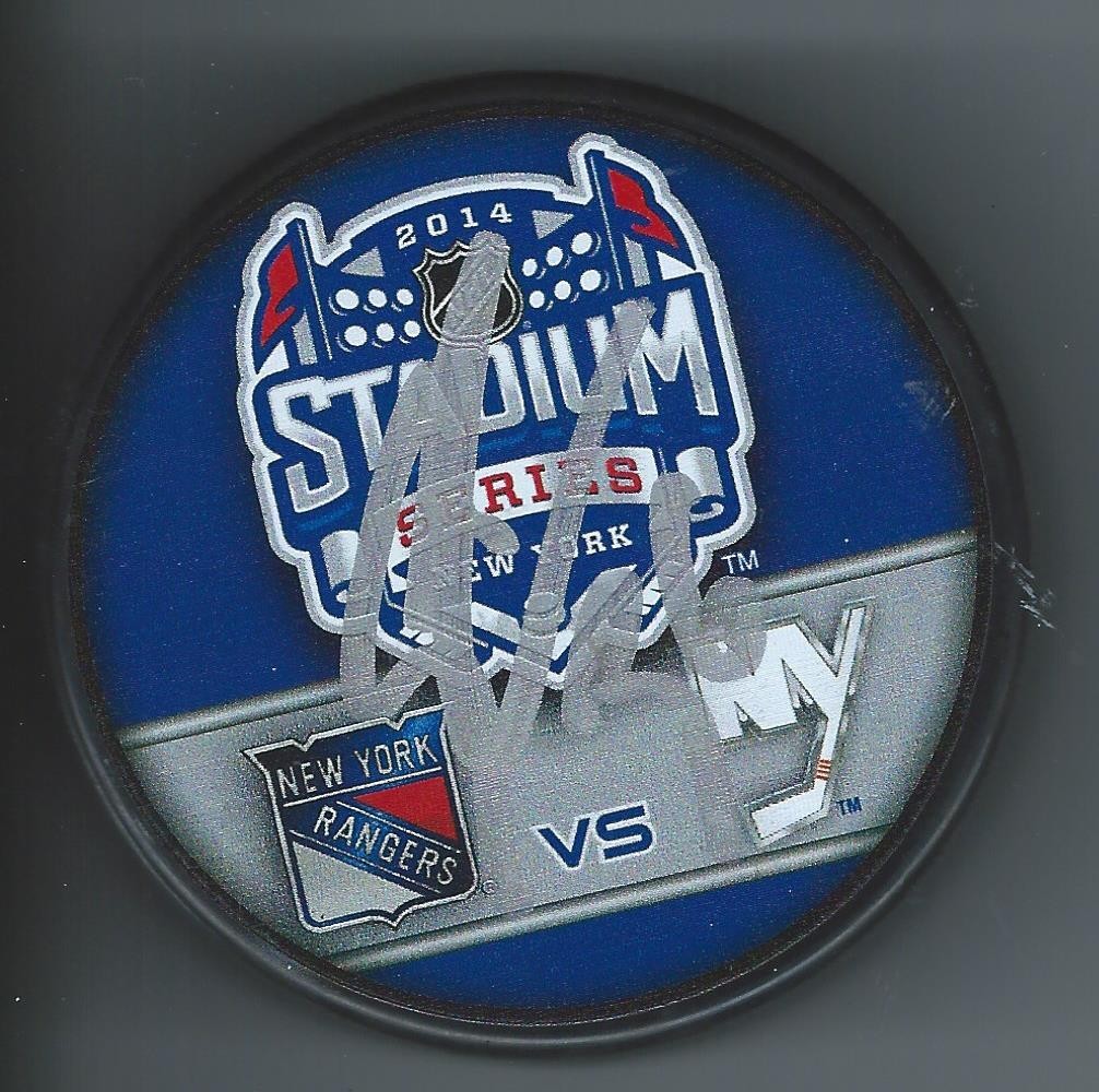 Eric Boulton Signed New York Islanders 2014 STADIUM SERIES Puck