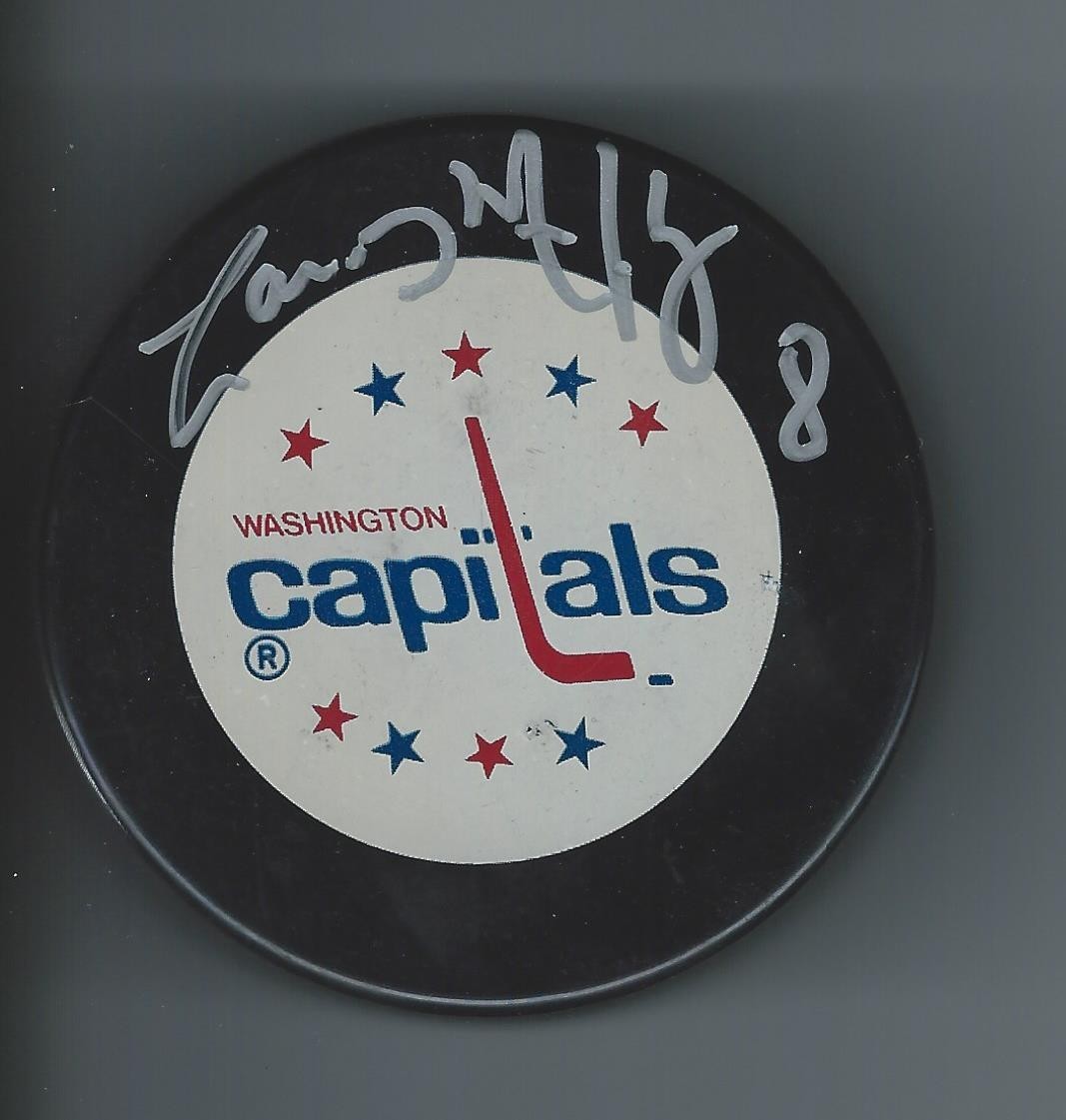 Larry MURPHY Signed WASHINGTON CAPITALS Puck