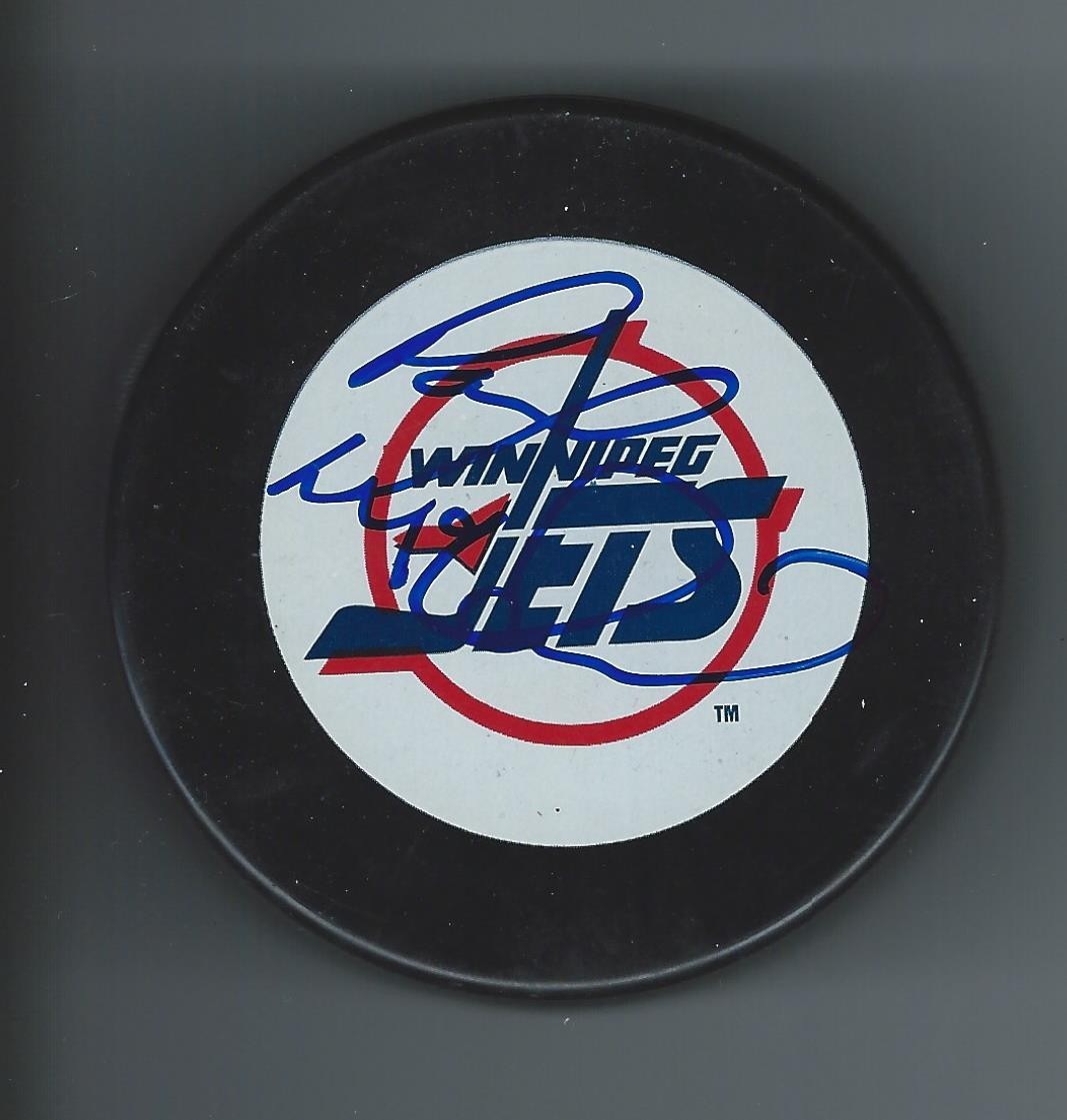 Paul MacDERMID Signed WINNIPEG JETS Puck