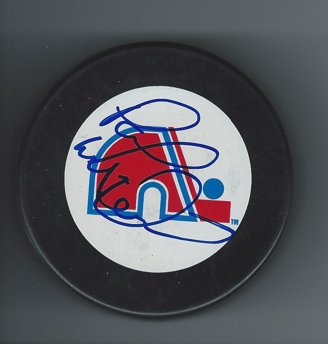 Paul MacDERMID Signed QUEBEC NORDIQUES Puck
