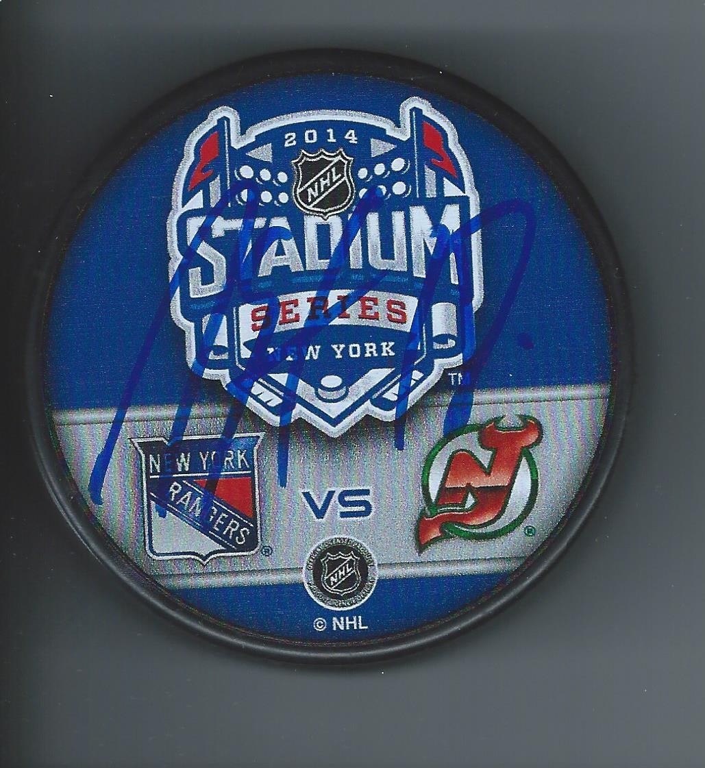 Marc Staal Signed New York Rangers 2014 STADIUM SERIES Puck