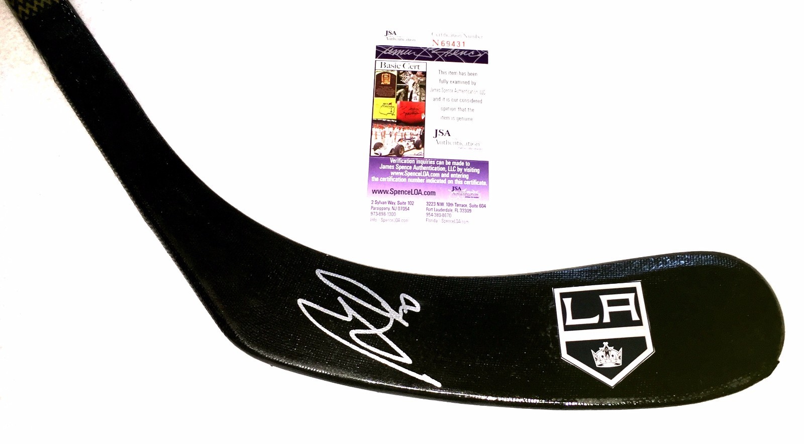 Marian Gaborik Signed Los Angeles Kings Decal Stick JSA COA