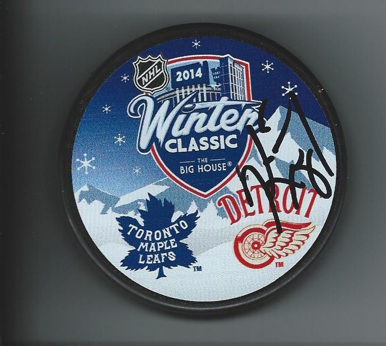 Kirk MALTBY Signed Detroit Red Wings 2014 WINTER CLASSIC Puck