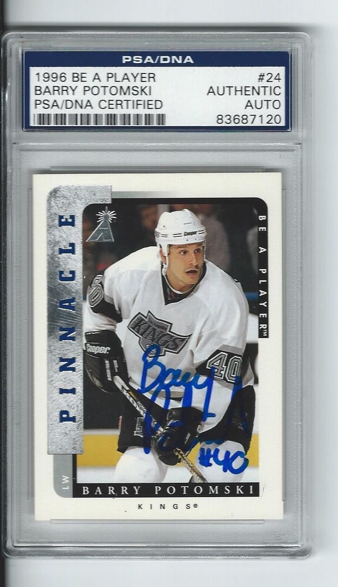 BARRY POTOMSKI SIGNED 1996 BE A PLAYER CARD #24 PSA/DNA 83687120