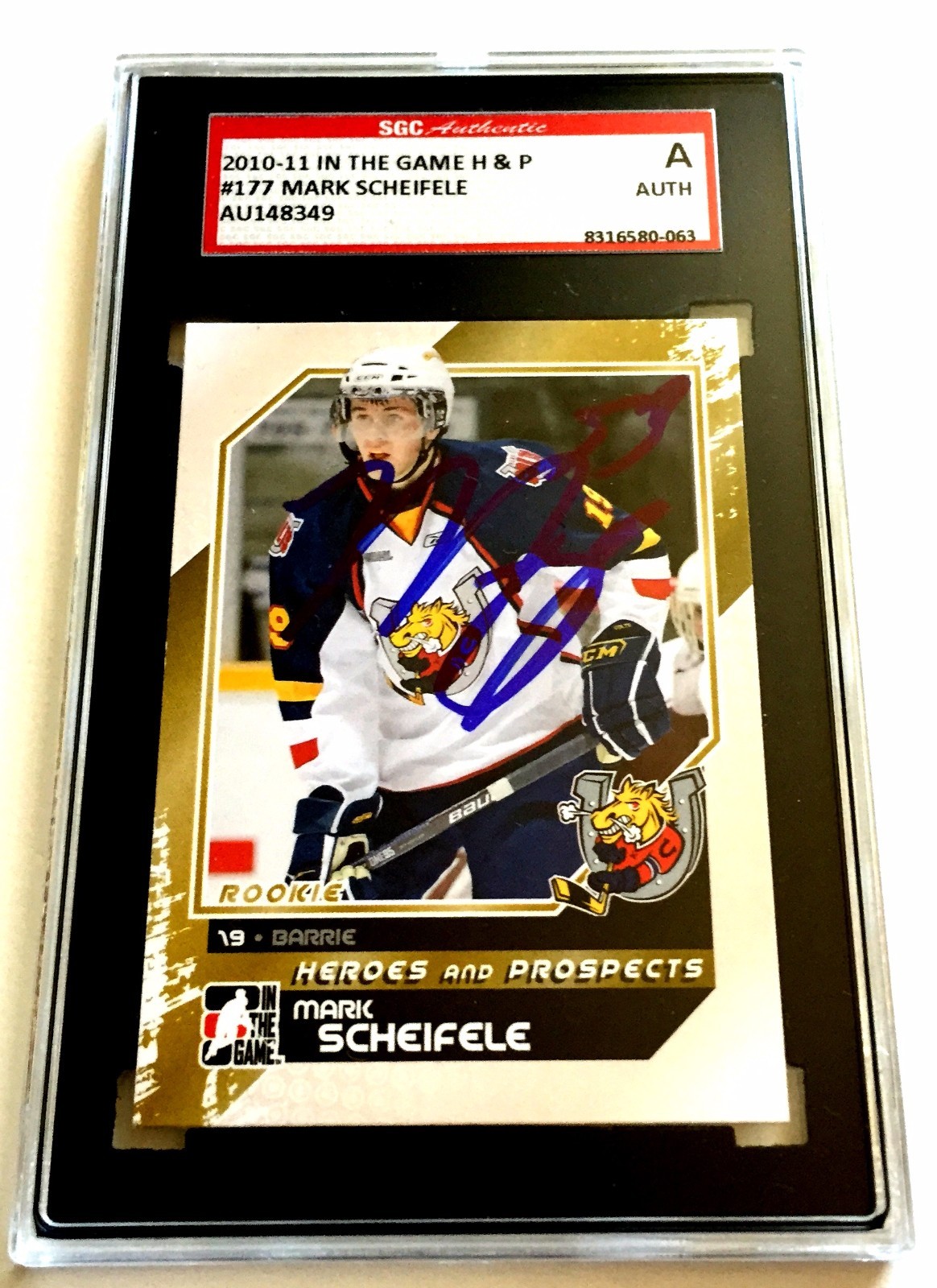 MARK SCHEIFELE SIGNED 2010/11 HEROES AND PROSPECTS CARD #177 SGC AUTHENTICATED